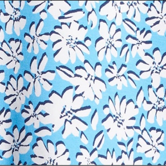 NWT Lilly Pulitzer Buttercup stretch shorts Lunar Blue Palm Beach Petals Sz 16 - Picture 5 of 8